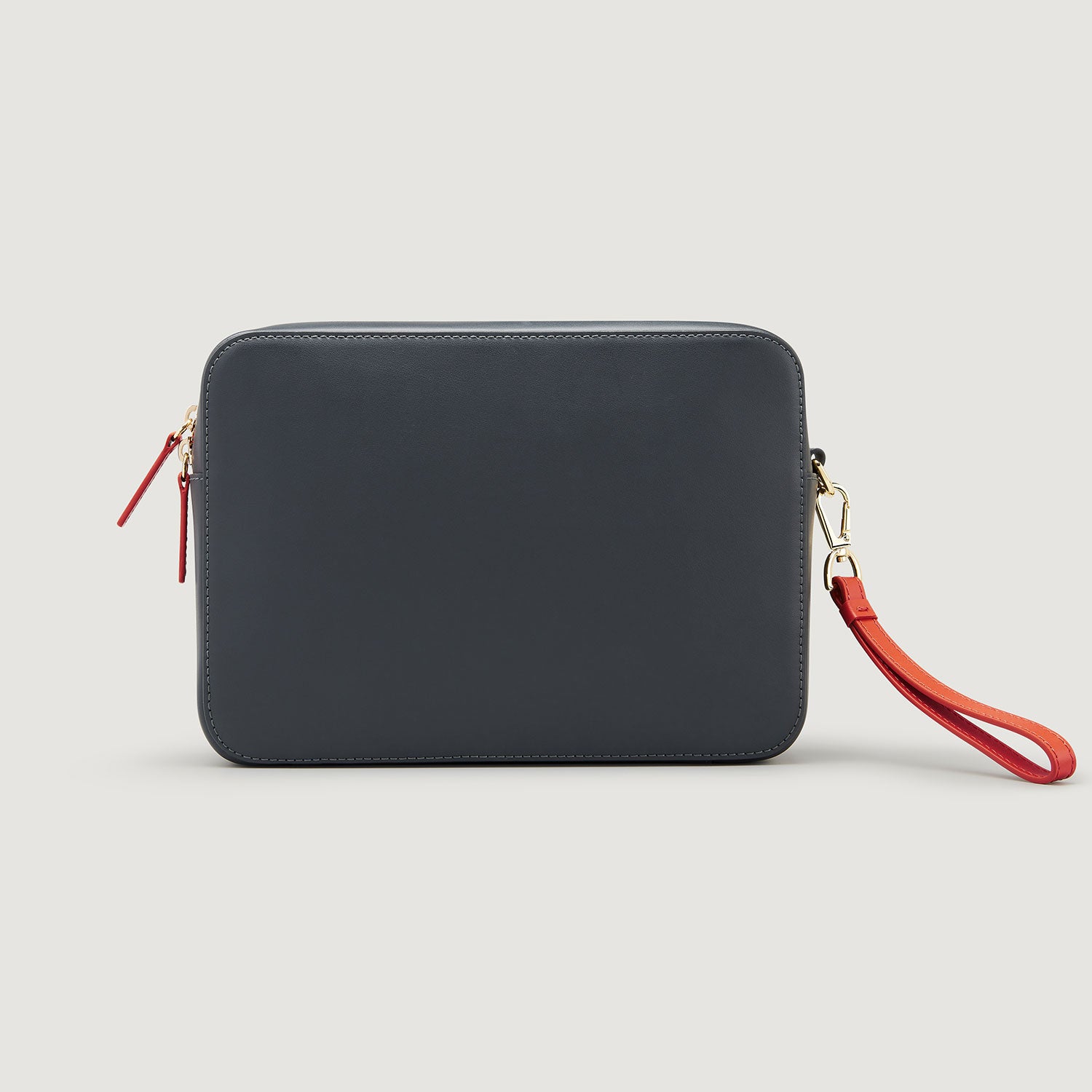 Leather Wash Bag - Graphite