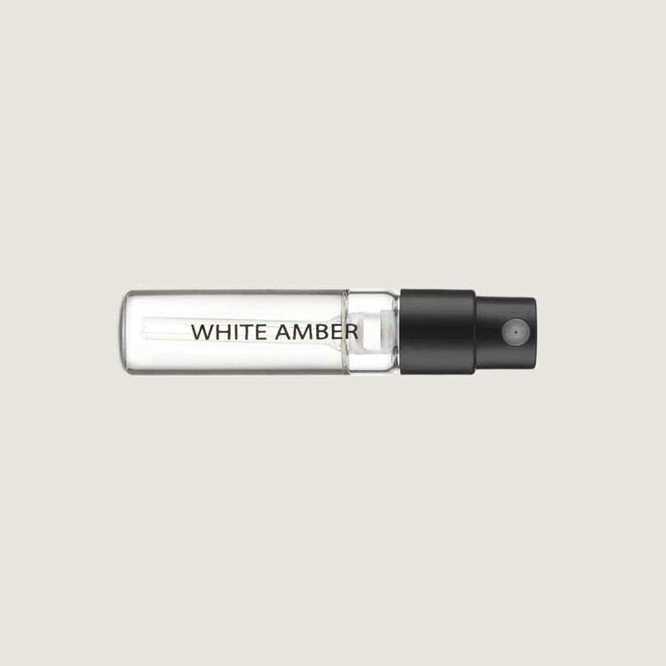 1.7ml sample vial of white amber fragrance